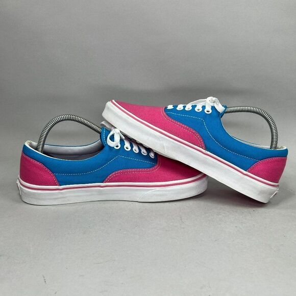 Vans Era Shoes Women's Size 9.5 Blue Pink Colorblock Low Lace Up Retro Sneakers - Picture 7 of 11
